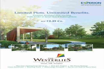 Book premium developed plots @ BSP 2.25 cr. at Experion The Westerlies in Gurgaon